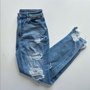 American Eagle Ripped Mom Jeans